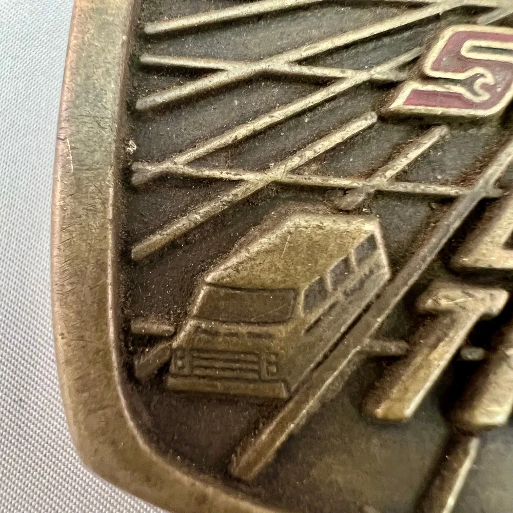 Snap-on Belt Buckle Mens OS Brass Excellent 1988 Limited Edition Leading The Way